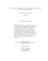 Substance Abuse Education in Master's of Social Work Programs:  A Content Analysis