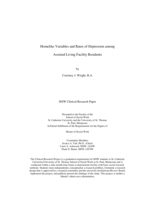 Homelike Variables and Rates of Depression among Assisted Living Facility Residents