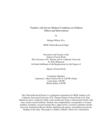 Families with Severe Medical Conditions in Children: Effects and Interventions