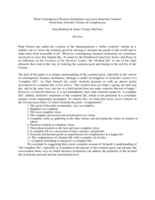 What Contemporary Business Institutions can Learn about the Common Good from Aristotle's Notion of Completeness