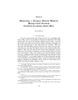 Designing a Global Online Dispute Resolution System: Lessons Learned from eBay