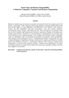 Social Value and the Responsibility of Businesses for the Common Good in a Competitive Business World