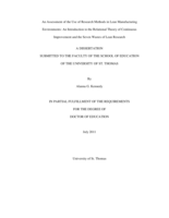 An Assessment of the Use of Research Methods in Lean Manufacturing Environments: An Introduction to the Relational Theory of Continuous Improvement and the Seven Wastes of Lean Research
