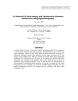 Stand-off 3D face imaging and vibrometry for biometric identification using digital holography