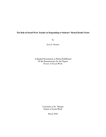 The Role of Social Work Faculty in Responding to Students’ Mental Health Needs