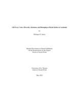 Lift Every Voice: Diversity, Inclusion, and Belonging as Racial Justice in Academia