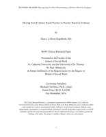 Moving from Evidence Based Practice to Practice Based in Evidence