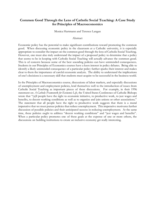 Common Good Through the Lens of Catholic Social Teaching: A Case Study for Principles of Macroeconomics