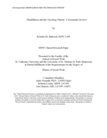 Mindfulness and the Oncology Patient: A Systematic Review