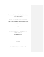 Parental Decision Making and Satisfaction Regarding School Choice  Programs in Suburban Districts