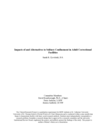 Impacts of and Alternatives to Solitary Confinement in Adult Correctional Facilities