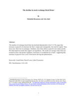 The decline in stock exchange listed firms