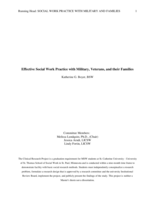 Effective Social Work Practice with Military, Veterans, and their Families