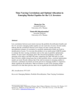 Time-varying Correlations and Optimal Allocation in Emerging Market Equities for the US Investors