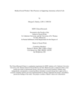 Medical Social Workers’ Best Practices in Supporting Autonomy at End of Life