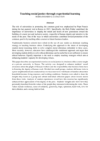 Teaching Social Justice through Experiential Learning