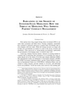 Bargaining in the Shadow of Investor-state Mediation: How the Threat of Mediation Will Improve Parties' Conflict Management