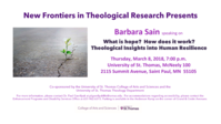 New Frontiers: What is Hope? How does it work? Theological insights into human resilience