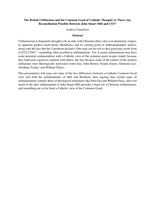The British Utilitarians and the Common Good of Catholic Thought: Is There Any Reconciliation Possible Between John Stuart Mill and CST?