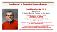 New Frontiers: Some Suras: A biblical scholar reflects on the Qur'an