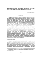 Arguments against the Use of Recidivist Statutes That Contain Mandatory Minimum Sentences