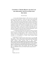 Conspiracy Theory Belief and the Case for Abolishing the Insane Delusion Doctrine