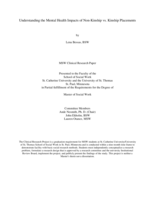 Understanding the Mental Health Impacts of Non-Kinship vs. Kinship Placements