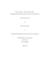 Closest to the Heart – The Life of Emerson Hynes:  A Biographical Study of Human Goodness with a Focus on the College Years