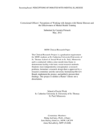 Correctional Officers' Perceptions of Working with Inmates with Mental Illnesses and the Effectiveness of Mental Health Training
