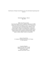 Best Practices of Hospice Social Workers Who Work with Families Experiencing Grief and Loss