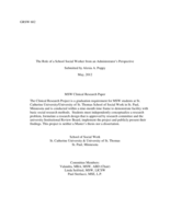 The Role of a School Social Worker from an Administrator’s Perspective
