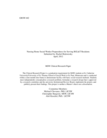 Nursing Home Social Worker Preparedness for Serving BGL&T Residents