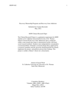 Recovery Mentorship Programs and Recovery from Addiction