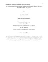 The Role of Social Work on College Campuses: A Systematic Narrative Review of Social Work Roles and Values