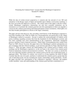 Promoting the Common Good: Lessons from the Mondragon Cooperatives