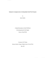Methods for Teaching Practice in Undergraduate Social Work Program