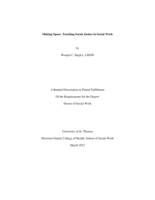 Making Space: Teaching Social Justice in Social Work