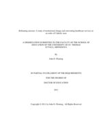 Reframing Mission: A Study of Institutional Change and Reinventing Healthcare Services in an Order of Catholic Nuns