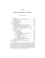 Human Trafficking in China