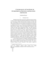 Cancer Alley: A Case Study of Environmental Injustice and Solutions for Change