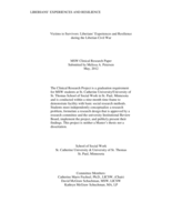Victims to Survivors: Liberians’ Experiences and Resilience during the Liberian Civil War