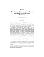 The Natural Persistence of Racial Disparities in Crime-Based Removals