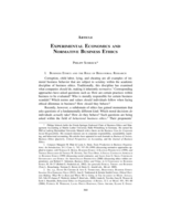Experimental Economics and Normative Business Ethics