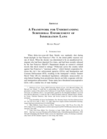 A Framework for Understanding Subfederal Enforcement of Immigration Laws
