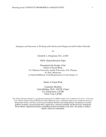 Strategies and Outcomes in Working with Adolescents Diagnosed with Conduct Disorder