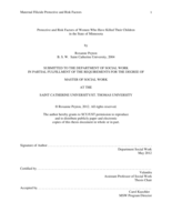 Protective and Risk Factors of Women Who Have Killed Their Children in the State of Minnesota