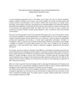 The Good Community: Managerial Lessons from Benedictine Rule