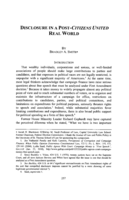Disclosure in a Post-Citizens United Real World