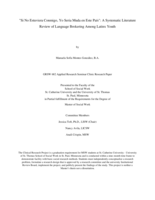 "Si No Estuviera Conmigo, Yo Seria Muda en Este País": A Systematic Literature Review of Language Brokering Among Latinx Youth
