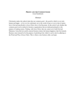Profit and the Common Good